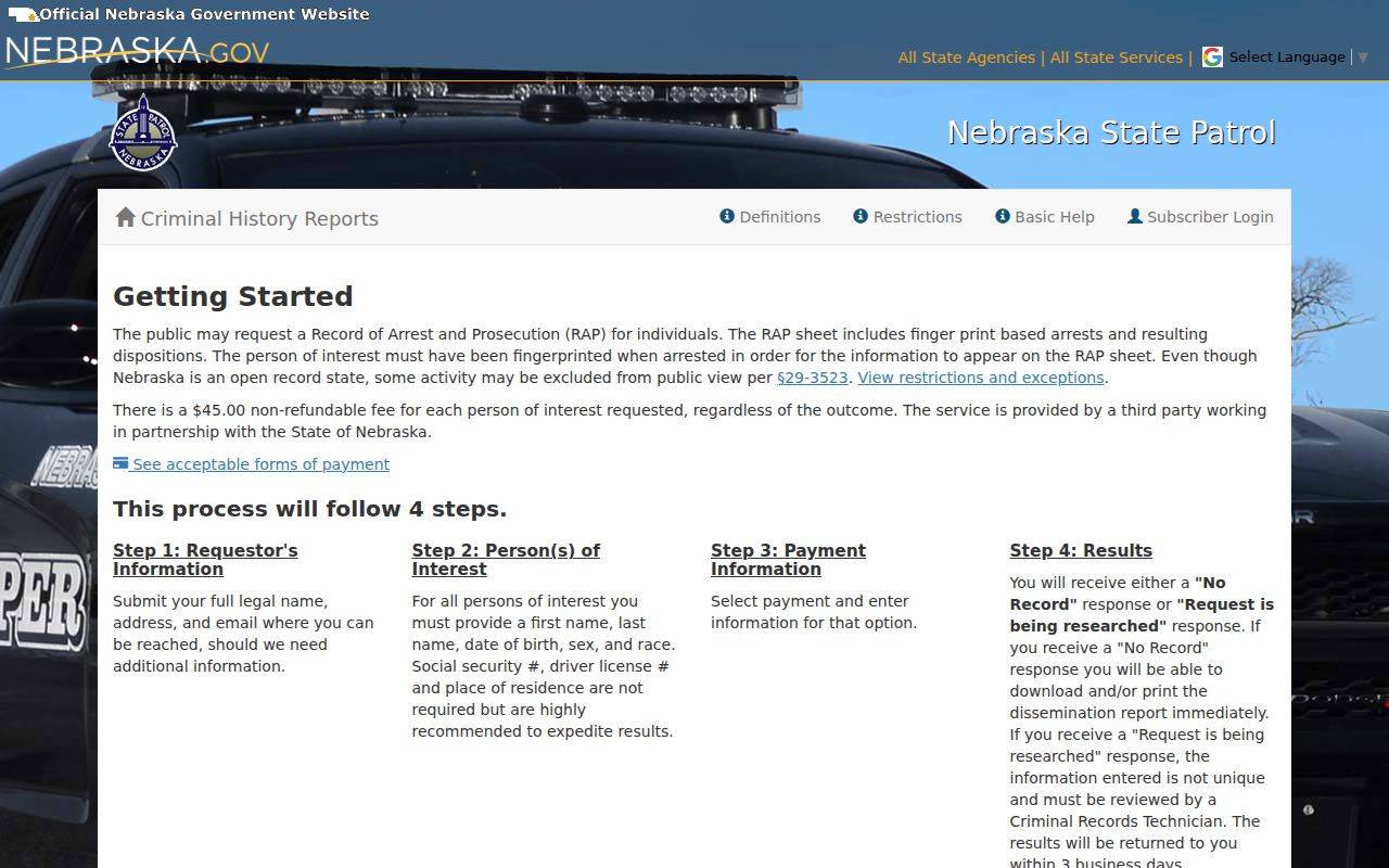 Nebraska public record search context for Thurston County Walthill warrant records
