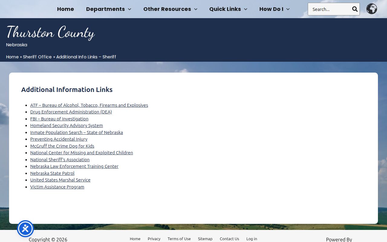 Thurston County official links for active warrant search records